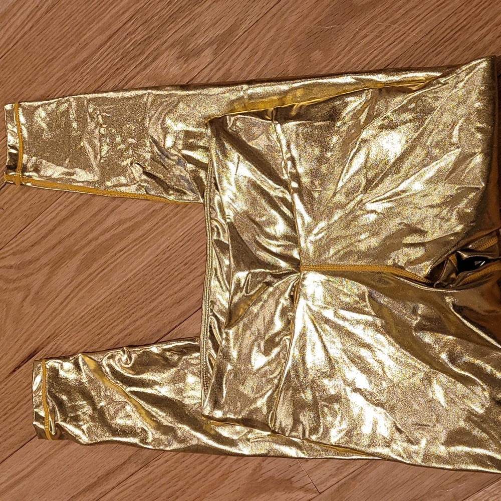 Grrrl clothing gold leggings